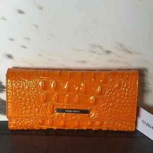 Brahmin Cordelia Wallet Mango Orange NWT Vibrant